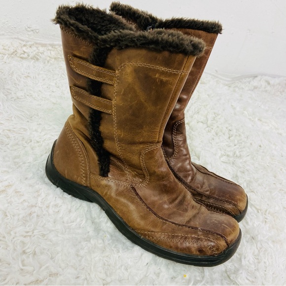 ALDO lainslee Brown Leather Fur-Lined Women's Boots size 41 - Picture 6 of 13
